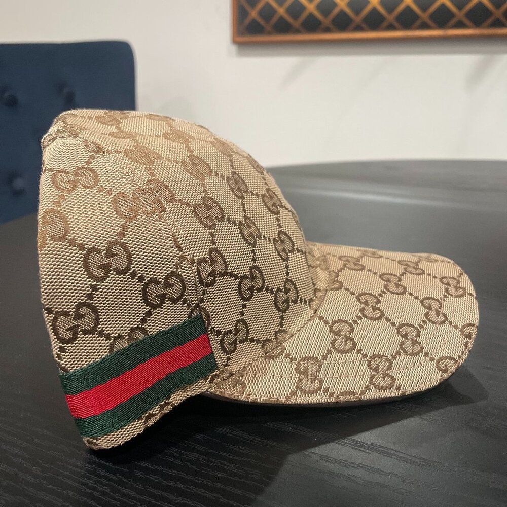 Gucci GG Monogram Canvas Baseball Cap – Beige | Size L (59) - Picture 3 of 8